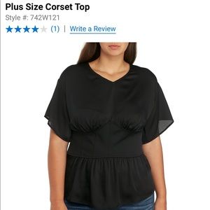 Black corset styles blouse